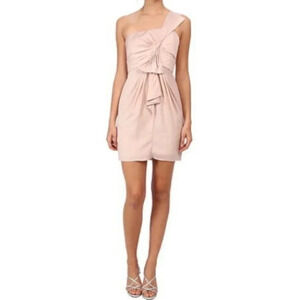 BCBGMaxAzria ‘Palais’ One Shoulder Formal Nude Dress Pleated /Draped details - 4